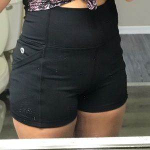 High rise athletic shorts